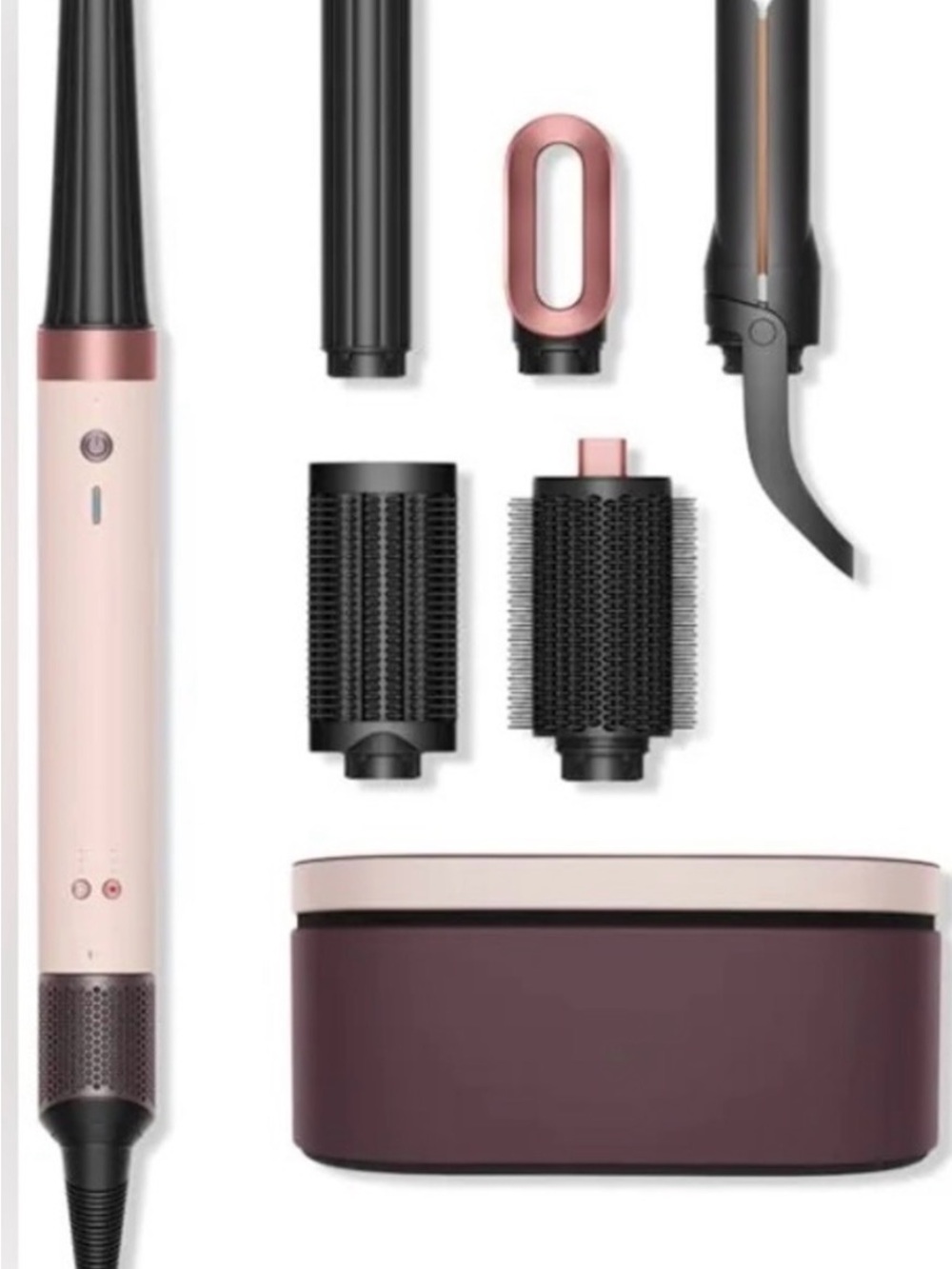 Multi-Attachment Men’s Hair Styler — Rose Gold and Black